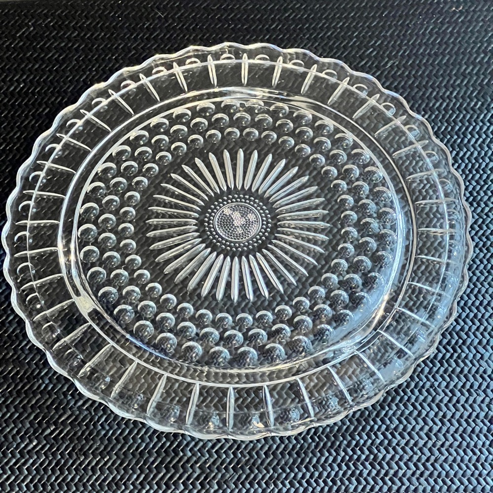 Vintage Federal Glass Co. Footed Cake Plate
